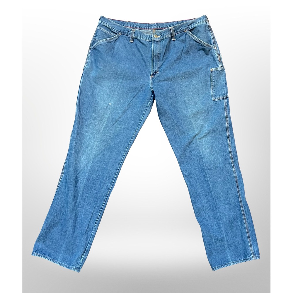Riverside FR Mens 46x32 Flame Resistant Carpenter Work Jeans Denim HRC 2 Safety